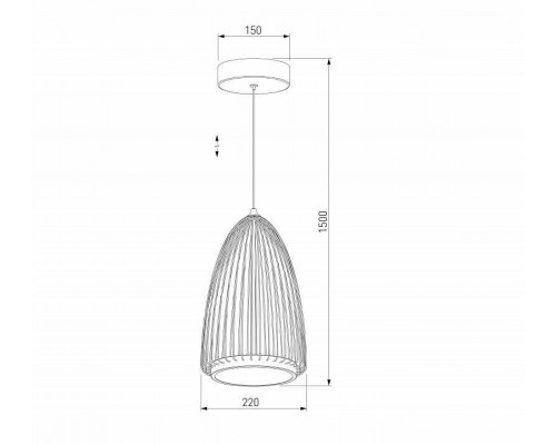 Подвесной светильник Eurosvet Comodita 40009/1 LED черный