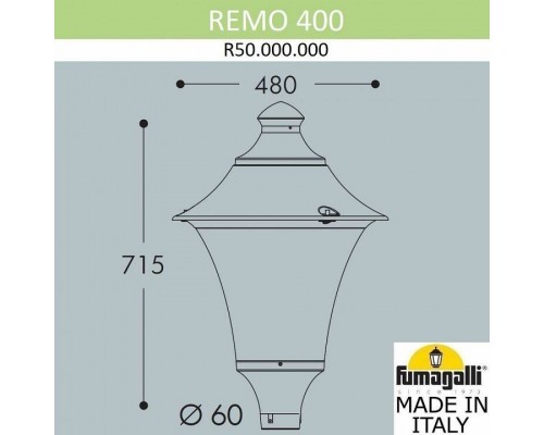 Плафон полимерный Fumagalli Remo R50.000.000.AYE27