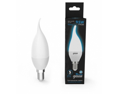 Лампа светодиодная Gauss Свеча на ветру E14 9.5 Вт 6500 K 104101310