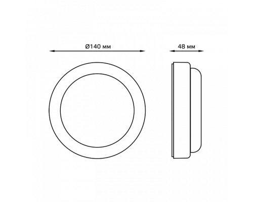 Накладной светильник Gauss  126411212-DMS