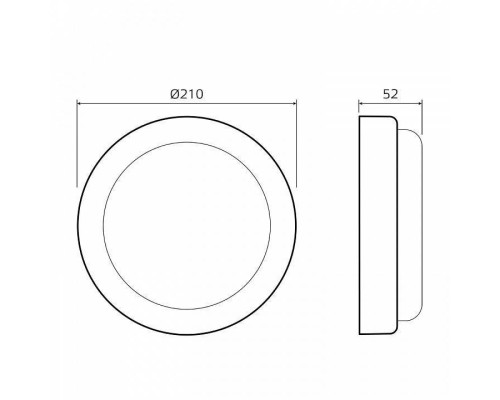 Светильник светодиодный накладной Gauss Lite круг 30 Вт 4000К 126418230
