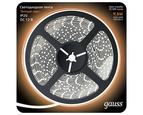 Лента светодиодная Gauss 4.8 Вт/м 12 В 4000 K IP65 5 м 312000110