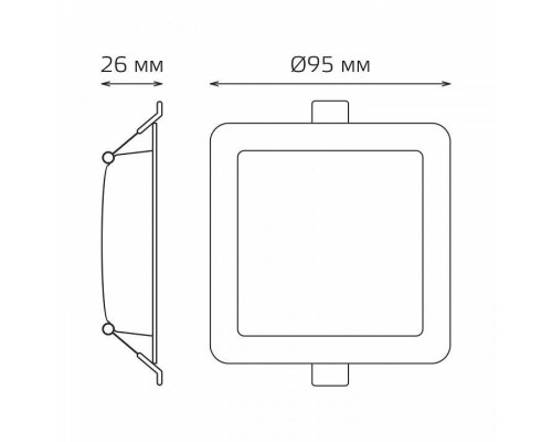 Встраиваемый светильник Gauss Elementary 998420205