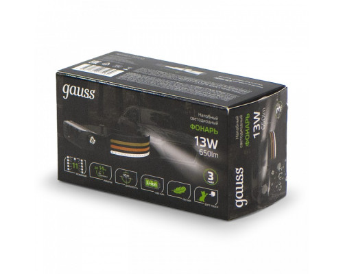 Фонарь налобный Gauss  GF412