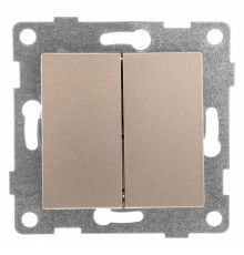 Выключатель двухклавишный без рамки Gusi Electric BRAVO С10В2-027