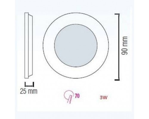 Встраиваемый светильник Horoz Electric Slim-3 HRZ00002336