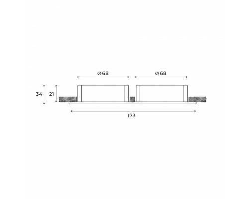 Встраиваемый светильник Hesby Lighting Bodo HSBL_0105