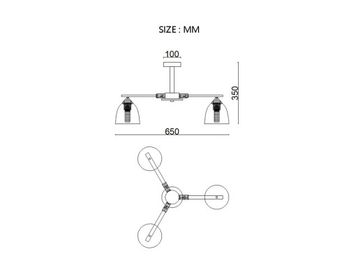 Люстра на штанге Imperiumloft NOA 3 NOA01