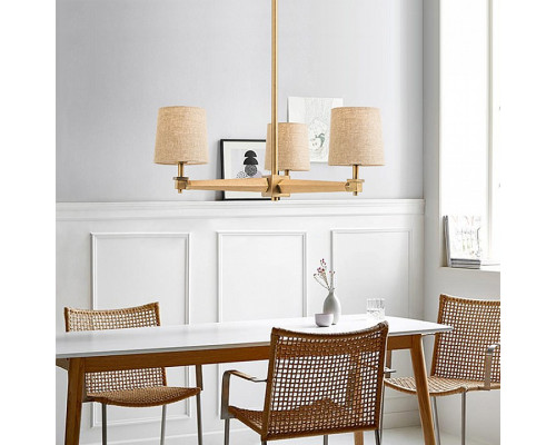 Люстра на штанге Imperiumloft Jorgenson White/Light wood STAVRA01