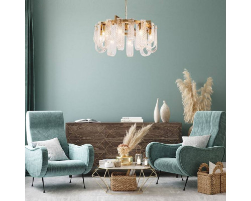 Подвесная люстра Indigo Brina 12027/8P Brass