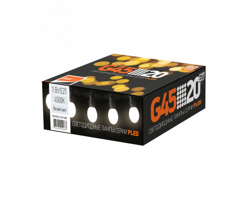 Лампа светодиодная Jazzway  E27 1Вт 4500K PLED ECO G45 1w E27 4500K