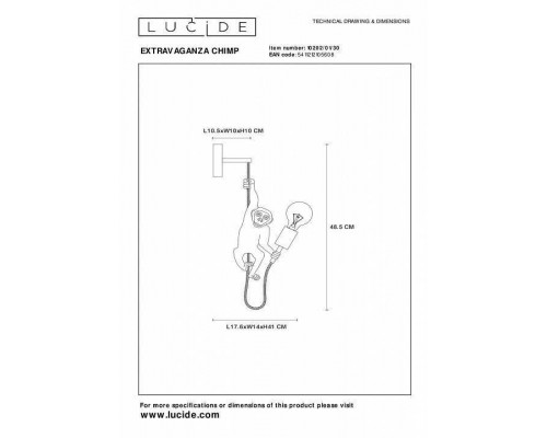 Бра Lucide Extravaganza Chimp 10202/01/30