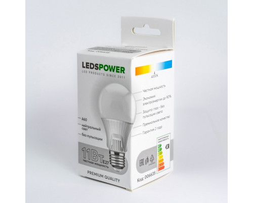 Лампа светодиодная LEDS POWER A60 006635