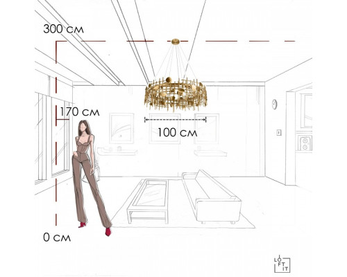 Подвесной светильник Loft it Escama 10396/1000C