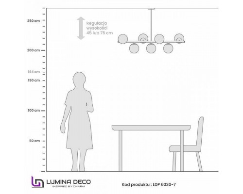 Люстра на штанге LUMINA DECO Fredica LDP 6030-7 MD