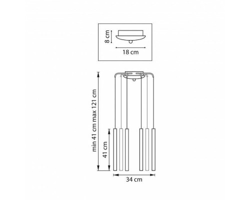 Подвесная люстра Lightstar Tubo L8T747237