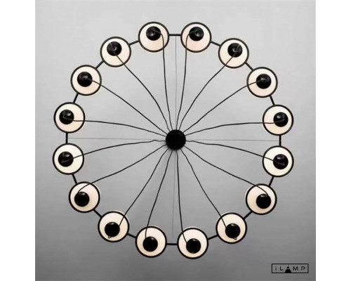 Подвесная люстра iLamp Globe 10346P/16 BK-WH