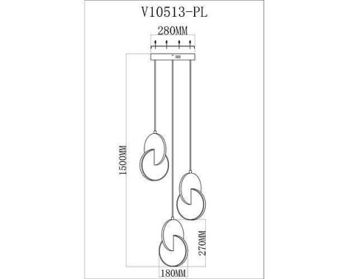 Подвесной светильник Moderli Mesa V10513-PL