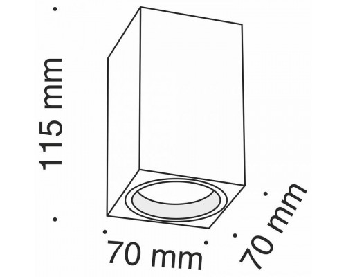 Накладной светильник Maytoni Focus C011CL-01B