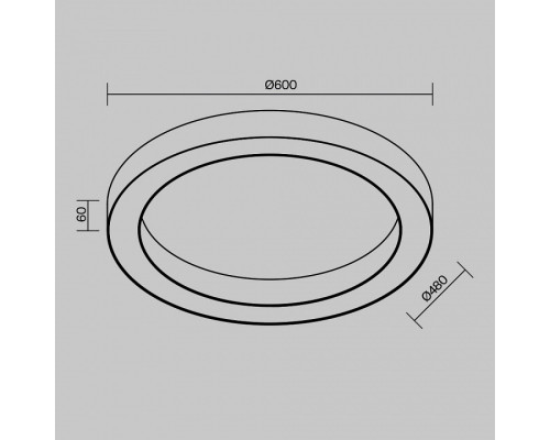 Накладной светильник Lua C093CL-45W3K-B