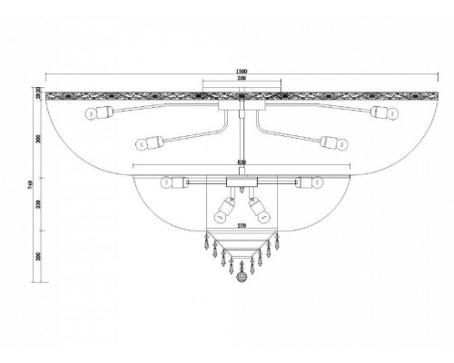 Потолочная люстра Maytoni Palace DIA890-CL-34-G