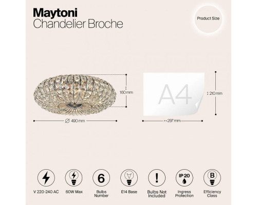 Накладной светильник Maytoni Broche DIA902-06-N