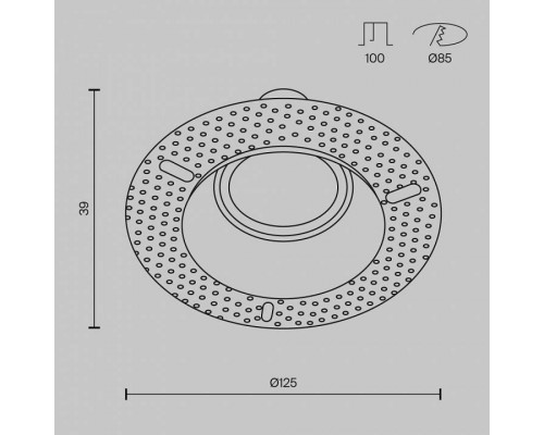 Встраиваемый светильник Maytoni Dot DL042-01-RD-B