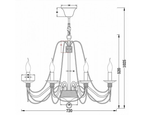 Подвесная люстра Freya Velia FR2046-PL-08-BR