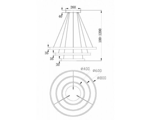 Подвесной светильник Maytoni Rim MOD058PL-L100W4K