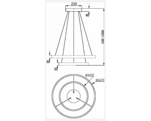 Подвесной светильник Maytoni Rim MOD058PL-L55W3K