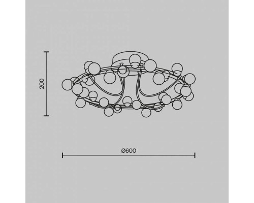 Потолочная люстра Maytoni Tessara MOD081CL-L36G3K