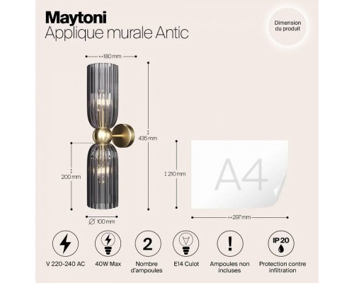 Бра Maytoni Modern 2 MOD302WL-02GR