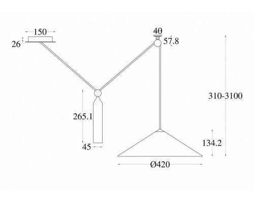 Подвесной светильник Maytoni Peso P080PL-01W