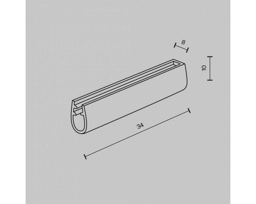 Заглушка для трека-ремня Maytoni Accessories for system Parity TRA130BEC-B