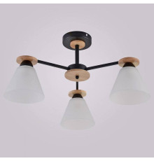 Люстра на штанге Reluce 01625-1 01625-0.3-03 BK+WOOD