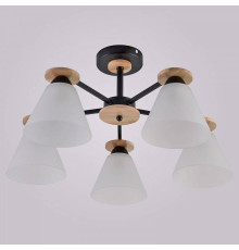 Люстра на штанге Reluce 01625-1 01625-0.3-05 BK+WOOD