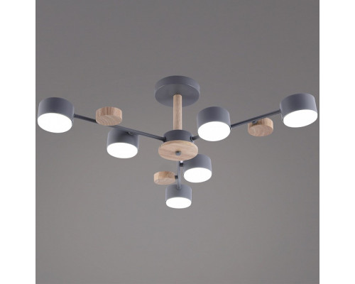 Люстра на штанге De Markt 03758-0.3-06 6xGX53 серый/дерево 03758-0.3-06 GREY+WOOD GX53
