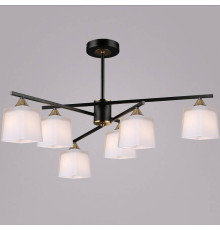 Люстра на штанге De Markt 06668-0.3-06 6xE27 черный/медь 06668-0.3-06 BK+COP