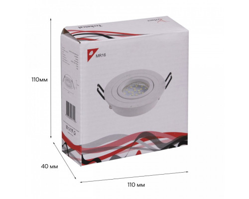 Встраиваемый светильник Reluce Technical 16060 16060-9.0-001LD MR16 WT