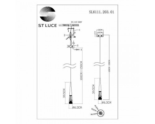 Подвесной светильник ST-Luce Sollen SL6111.203.01