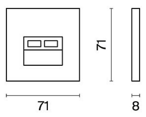 Накладка для розетки RJ-11 или RJ-45 Voltum S70 VLS001401