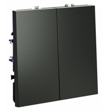 Выключатель двухклавишный без рамки Voltum S70 VLS020606