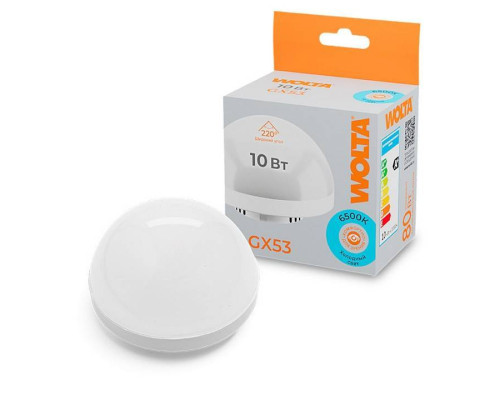 Лампа светодиодная Wolta  GX53 10Вт 6500K WSTD-GX-10W6KGX53-H