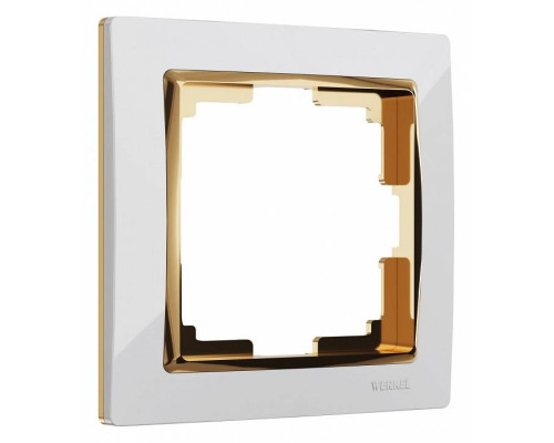 Рамка на 1 пост Werkel белый / золото W0011933
