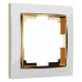 Рамка на 1 пост Werkel белый / золото W0011933