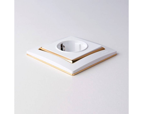 Рамка на 1 пост Werkel белый / золото W0011933