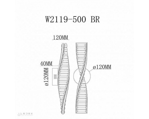 Бра iLedex Woodstock W2119-500 BR