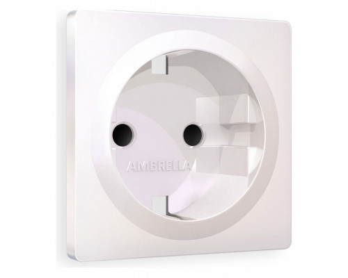 Накладка для розетки с заземлением и со шторками Ambrella Volt Quant AP2070
