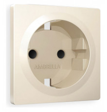 Накладка для розетки с заземлением и со шторками Ambrella Volt Quant AP3270