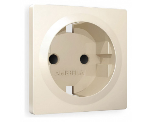 Накладка для розетки с заземлением и со шторками Ambrella Volt Quant AP3270